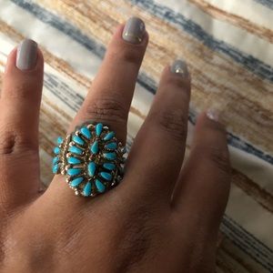 Native American real turquoise ring